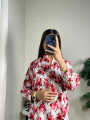 REDISH BLOOM CO-ORD SET All over printed Lown Cotton Affordable Dresses👗