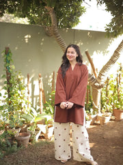 Hearts Chocolate (Stitched 2 Pcs)