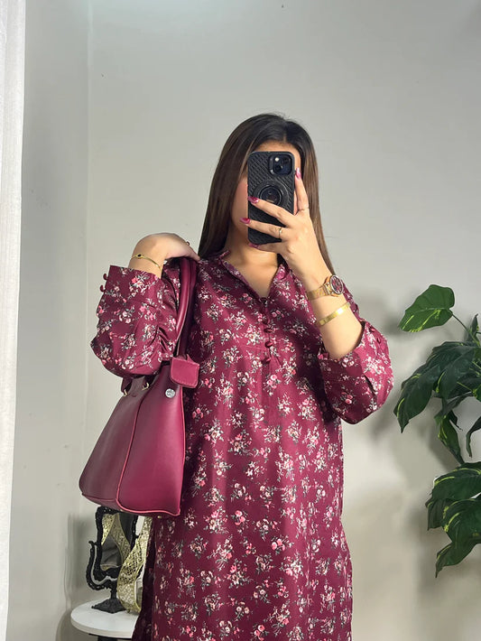 Lishba 2pcs-  All over printed  Lown Cotton Affordable Dresses
